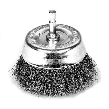 PERFORMANCE TOOL 3 In Cup Wire Brush - Coarse Brush-Cup Wire, W1214C W1214C